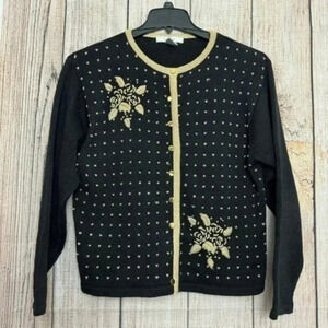 Vintage Womens Lise J cardigan sweaters size Medium